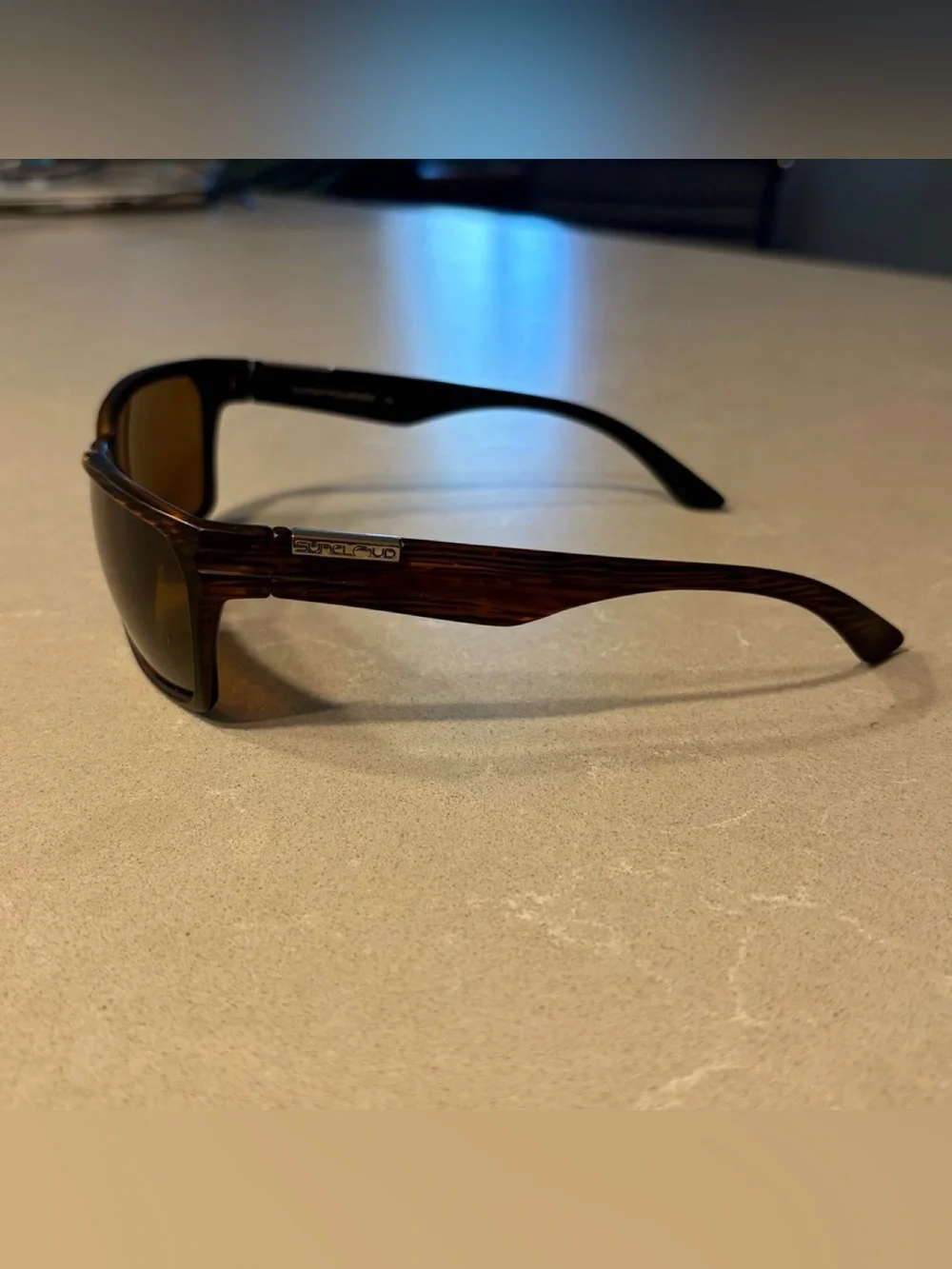 Suncloud Optics Mens Sunglasses Polarized Lens-“Rambler” in Brown Tortoise Shell